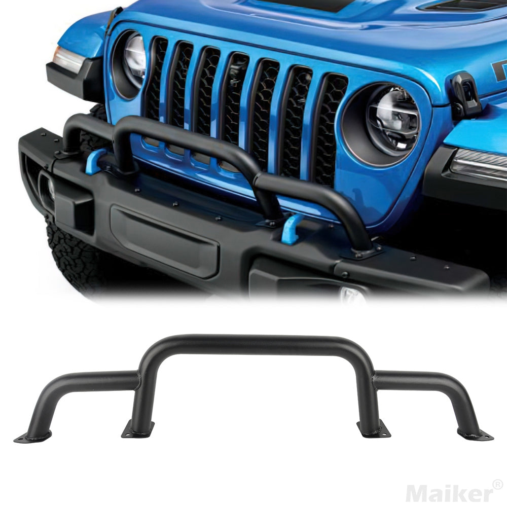 4x4wavers 10th anniversary front bumper U bull bar (long Type) for jeep wrangler JL/JLU/4XE/JT - 4X4 WAVERS