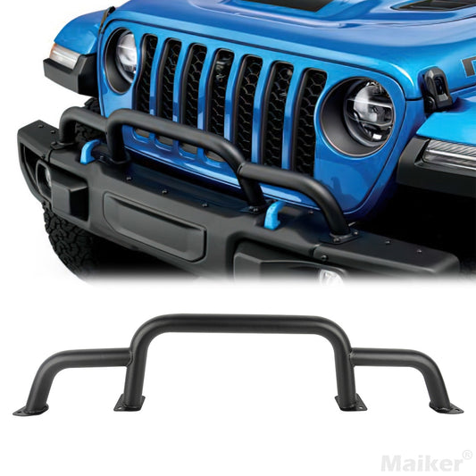 4x4wavers 10th anniversary front bumper U bull bar (long Type) for jeep wrangler JL/JLU/4XE/JT - 4X4 WAVERS