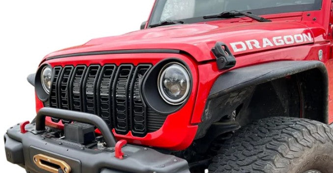 4X4WAVERS 2024+ Style Upgrade Front Grille - JK to JL Upgrade - Jeep Wrangler JK/JKU 2007-2018 - 4X4 WAVERS