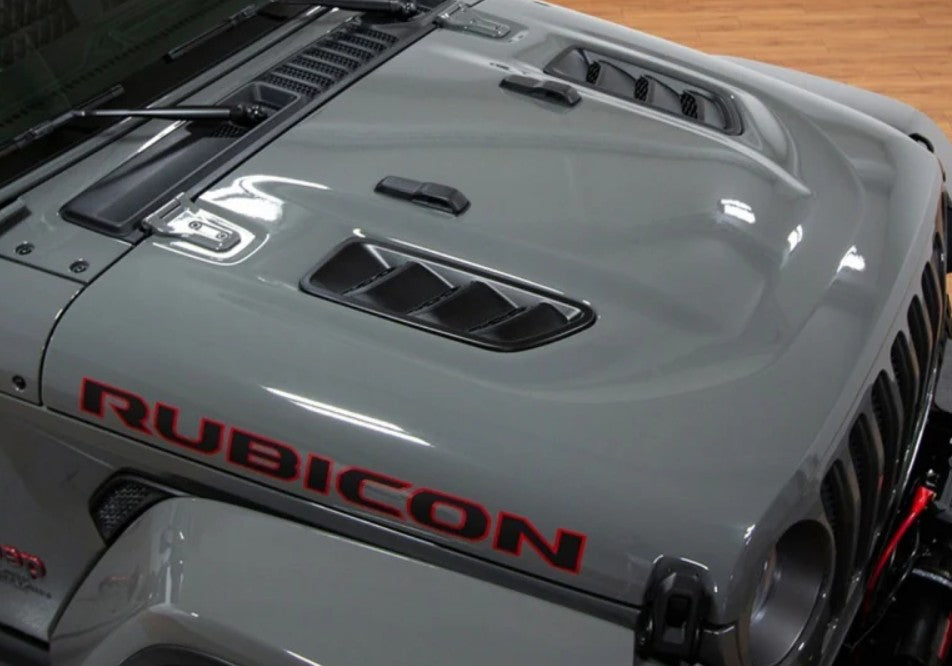 4X4WAVERS Rubicon 10th Anniversary Style Hood - Premium Steel - Jeep Wrangler JL/JLU/4XE/JT 2018+ - 4X4 WAVERS