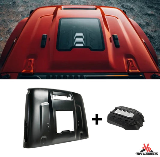 4X4WAVERS (BUNDLE) Premium Capsule Edition with Transparent Window for Engine with 2.0 Engine Cover  - Jeep Wrangler JL/JLU/4XE/JT 2018+ - 4X4 WAVERS