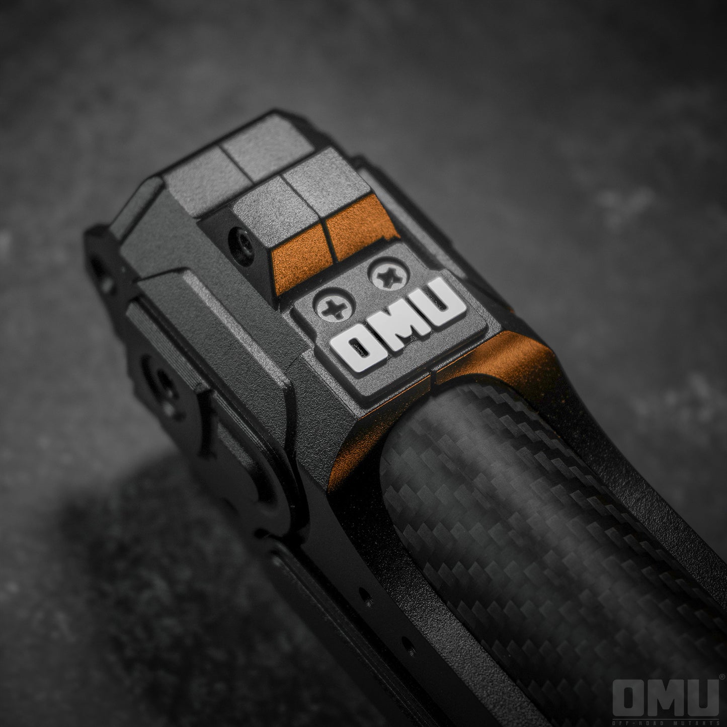 OMU Aluminum Tailgate Flagpole Carbon Fiber Holder  - Jeep Wrangler JK/JKU/JL/JLU/4XE 2007+ - 4X4 WAVERS