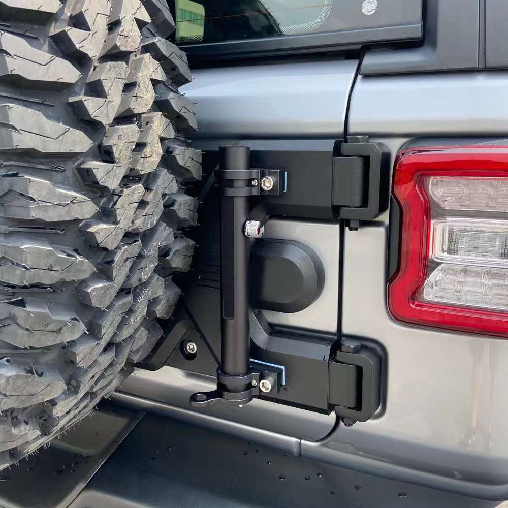 4X4WAVERS Tailgate Aluminum Flagpole & Antenna Holder - Jeep Wrangler JK/JKU/JL/JLU/4XE 2007+ - 4X4 WAVERS