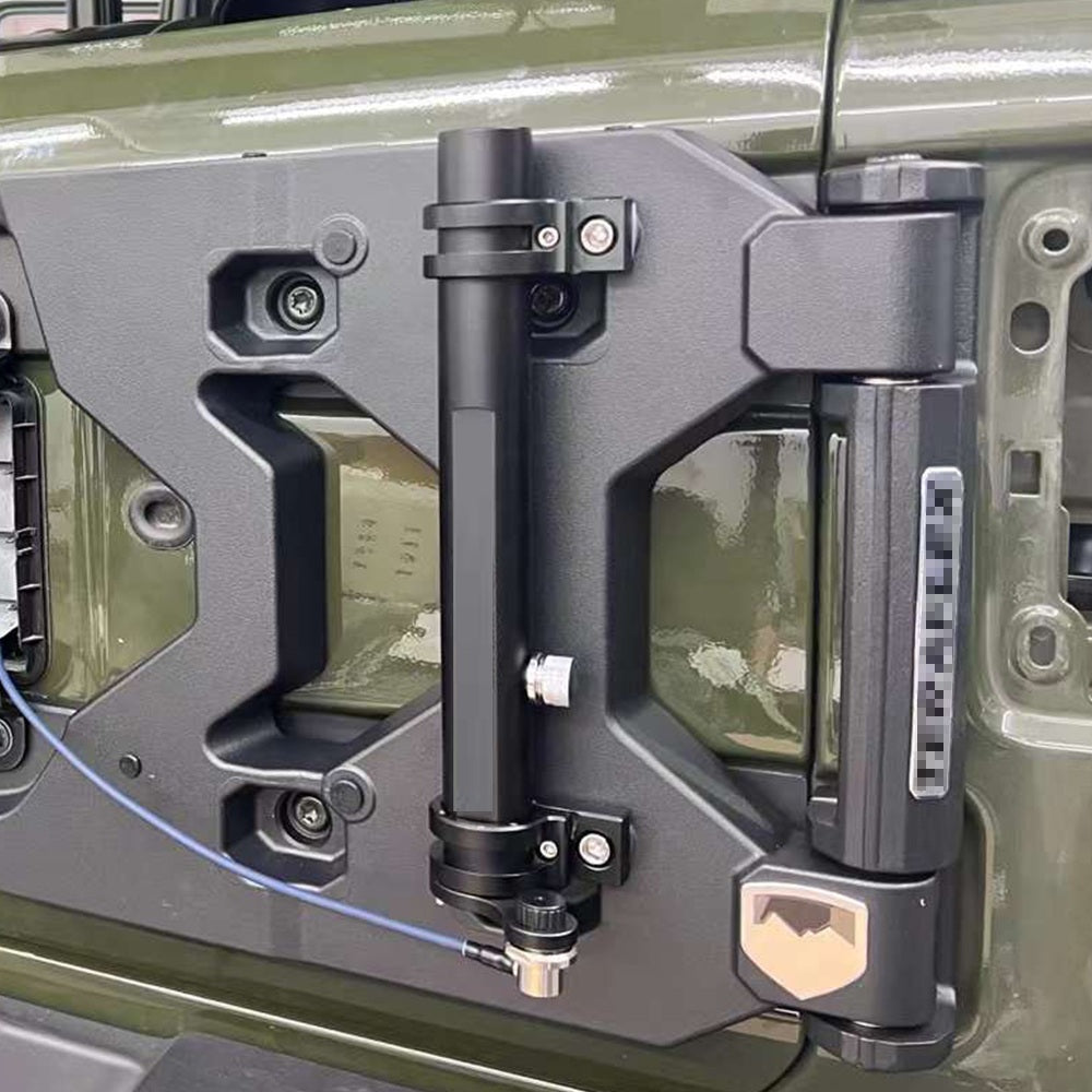 4X4WAVERS Tailgate Aluminum Flagpole & Antenna Holder - Jeep Wrangler JK/JKU/JL/JLU/4XE 2007+ - 4X4 WAVERS