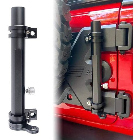 4X4WAVERS Tailgate Aluminum Flagpole & Antenna Holder - Jeep Wrangler JK/JKU/JL/JLU/4XE 2007+ - 4X4 WAVERS
