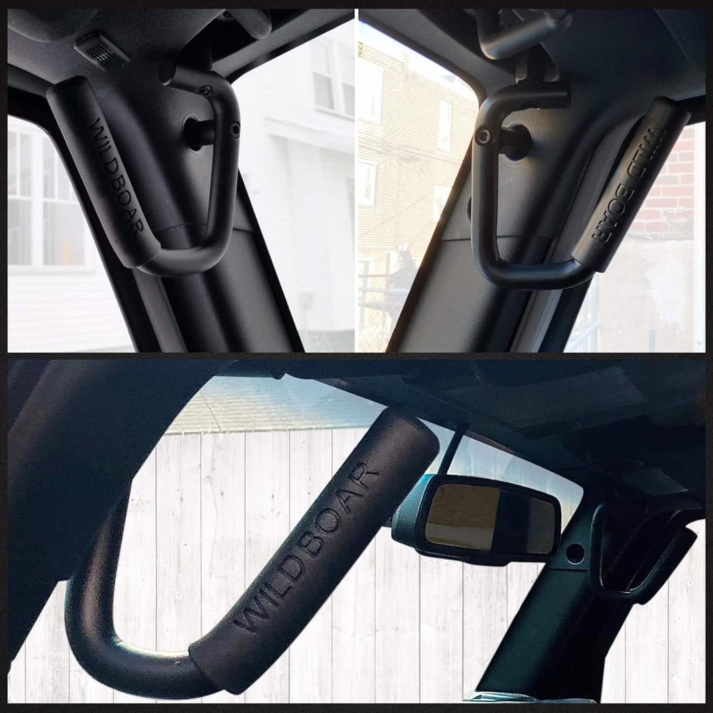 4X4WAVERS Metal Front Grab Handle Kit (Black Color 2 pack ) - Jeep Wrangler JK/JKU 2007-2018 - 4X4 WAVERS