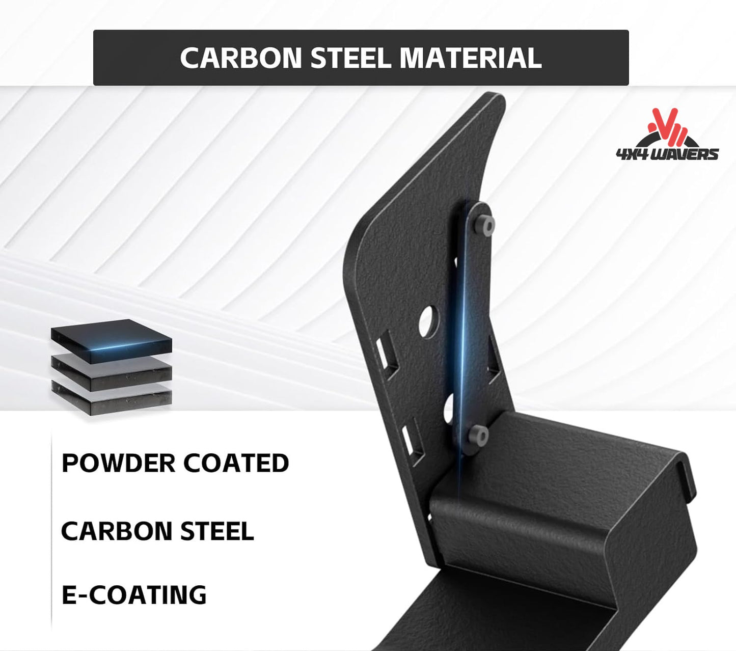 4X4WAVERS Left Driver Side Foot Rest Pedal - Short Type - Jeep Wrangler JL/JLU/JT 2018+ (not for 4XE)