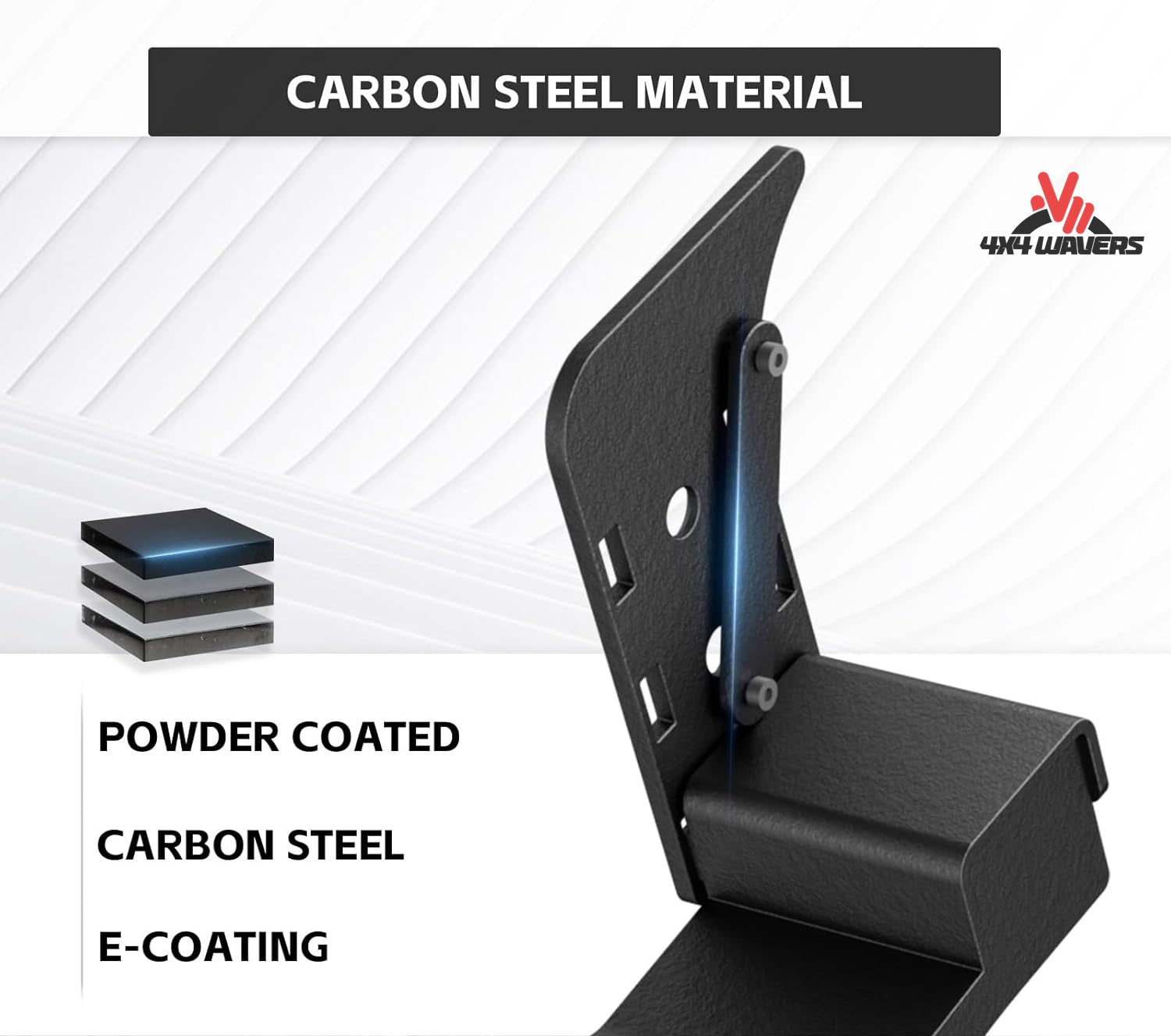 4X4WAVERS Left Driver Side Foot Rest Pedal - Short Type - Jeep Wrangler JL/JLU/JT 2018+ (not for 4XE) - 4X4 WAVERS