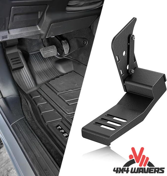 4X4WAVERS Left Driver Side Foot Rest Pedal - Short Type - Jeep Wrangler JL/JLU/JT 2018+ (not for 4XE) - 4X4 WAVERS