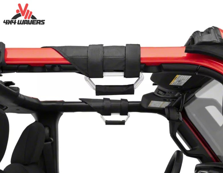 4X4WAVERS Aluminum Roll Bar Rollcage Handles (1 pc) - Cone Style - Fits All  Jeep Wrangler Models - Universal - 4X4 WAVERS