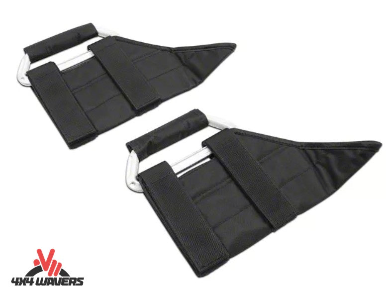 4X4WAVERS Aluminum Roll Bar Rollcage Handles (1 pc) - Cone Style - Fits All  Jeep Wrangler Models - Universal - 4X4 WAVERS