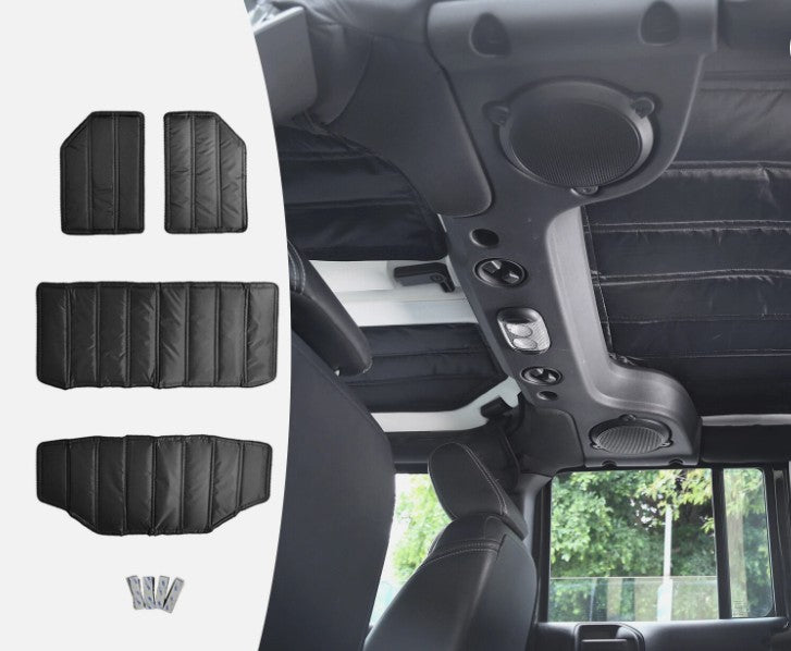 4X4WAVERS Hardtop Roof Heat Insulator, Sound and Road Noise Insulation - Jeep Wrangler JK (4 doors) 2012-2018