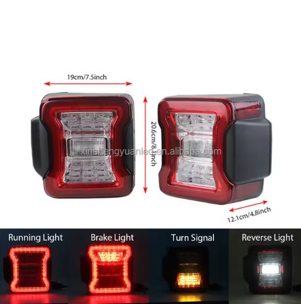4X4WAVERS Premium LED Tail Light Upgrade Kit - JK to JL Upgrade Kit - Jeep Wrangler JK/JKU 2007-2018 - 4X4 WAVERS