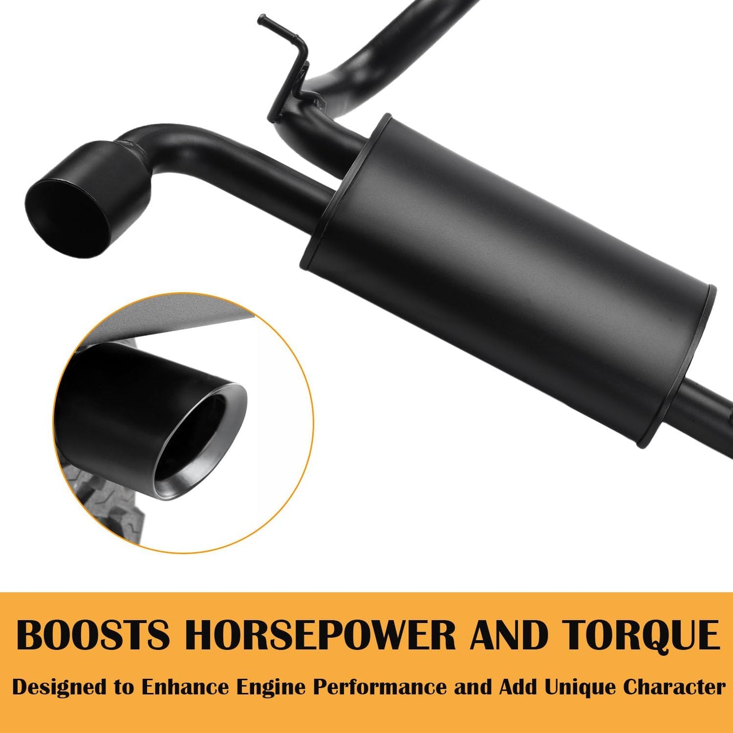 4X4WAVERS Performance Double Exhaust Muffler with Premium Sound - MF Style - Jeep Wrangler JL/JLU/4XE 2018-2025 (2.0L Engine)
