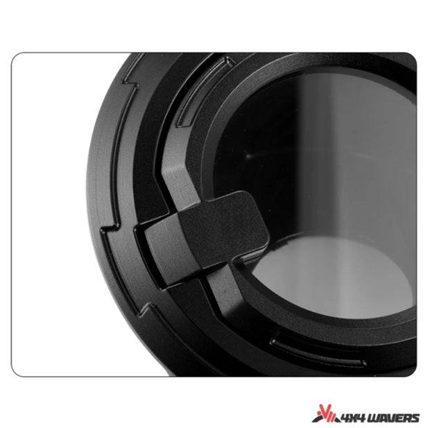 Couvercle de réservoir de gaz transparent en aluminium 4x4wavers - Style Maiker pour Jeep Wrangler JL / JLU / 4XE