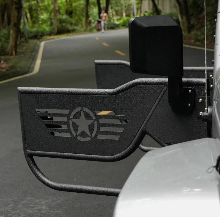 4X4WAVERS Tube Door 4 Doors With Rearview Mirror - Five Star Trail Style - Jeep Wrangler JKU 2007-2018 (4 doors) - 4X4 WAVERS