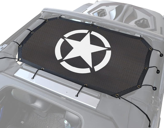 4X4WAVERS Front Top Shade Net - Mesh Shade Sun Protector - Jeep Wrangler JK/JKU 2007-2018 - 4X4 WAVERS