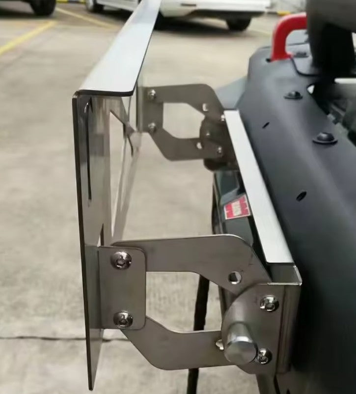 4X4WAVERS Front License plate relocation adapter Holder - Move Plate UP Down - All Jeep Wrangler Models - 4X4 WAVERS