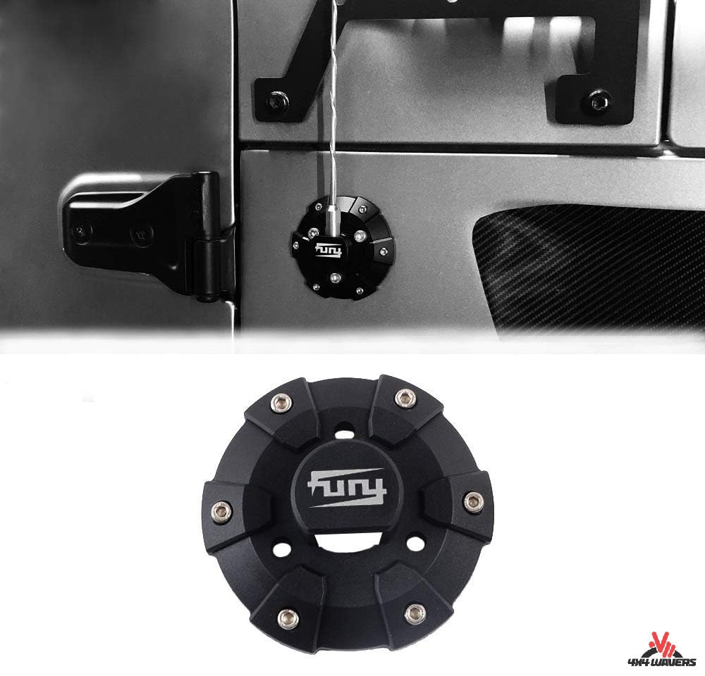 TESIN Black Aluminum Radio Antenna Base Cover For 07-21 Jeep Wrangler JK JL JLU JKU JT