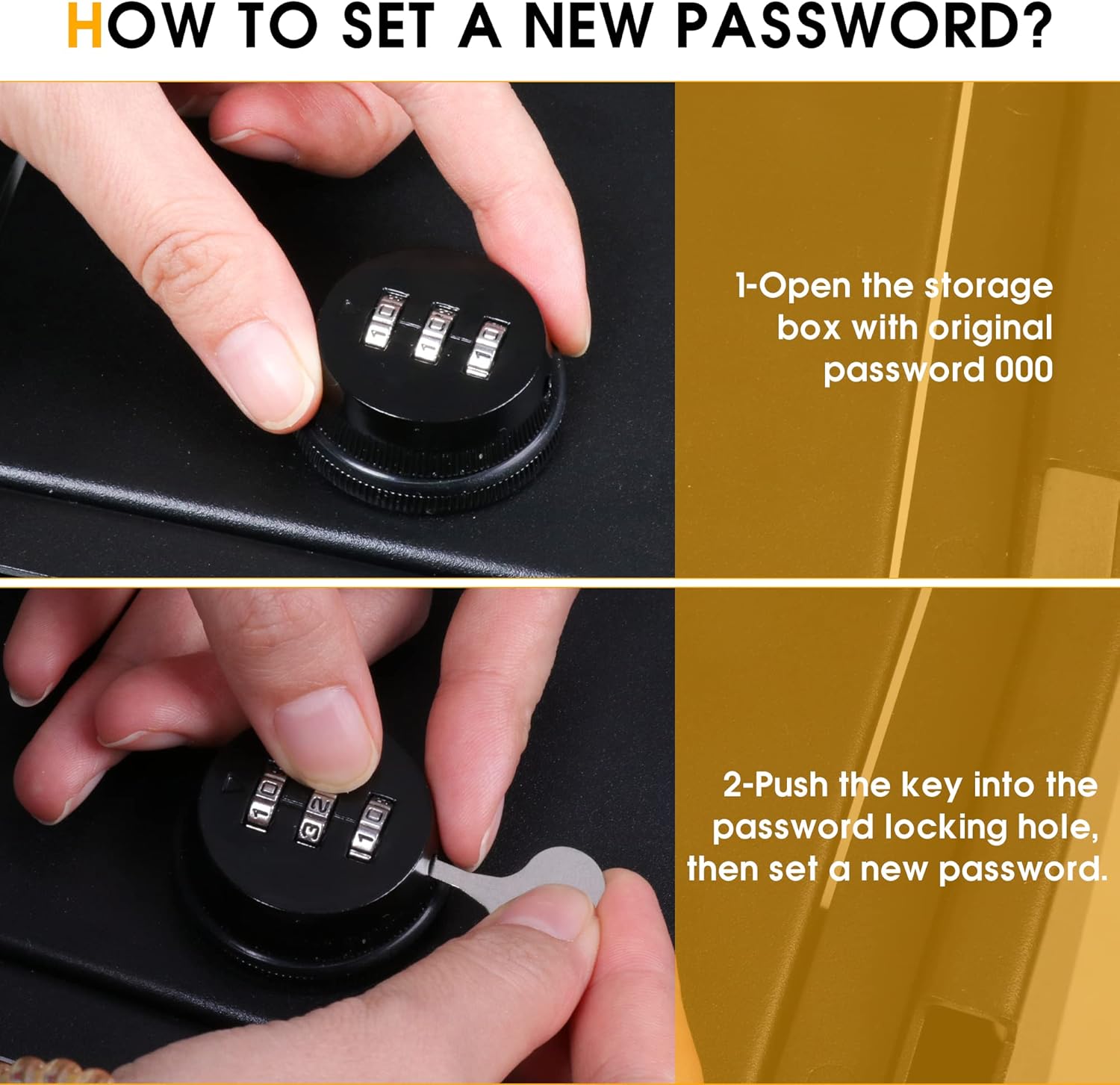 4X4WAVERS Center Console Lock Box with Digit Combo - Gun Armrest Safe Lockbox - Jeep Wrangler JL/JLU/4XE/JT 2018+ - 4X4 WAVERS