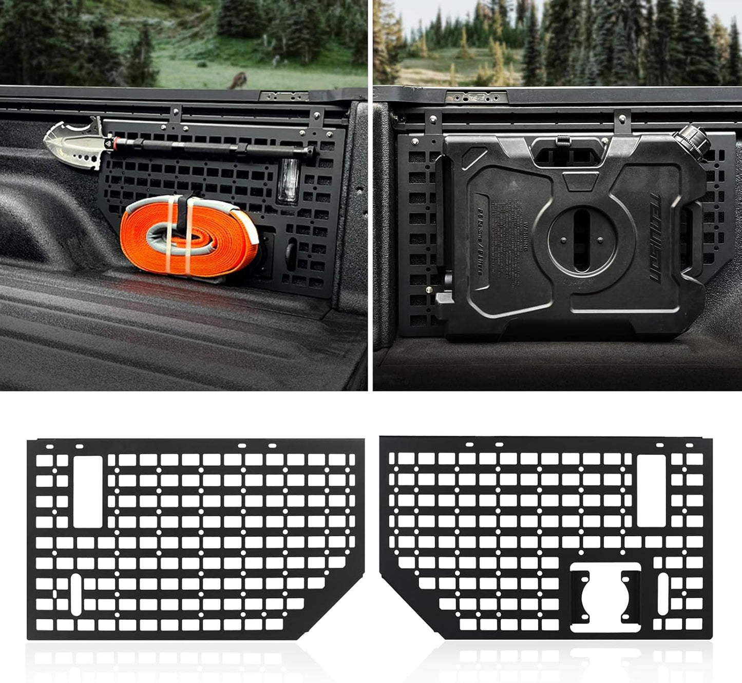 4X4WAVERS Trunk Side Bed Tactical Panels (2 sides) Cargo Storage Organizer - Jeep JT-Gladiator 2019+ - 4X4 WAVERS