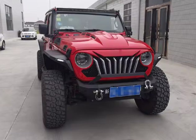 4X4WAVERS Front/Rear Metal Armor Fenders Kit - Hard Line Design - Jeep Wrangler JL/JLU/4XE 2018+ - 4X4 WAVERS