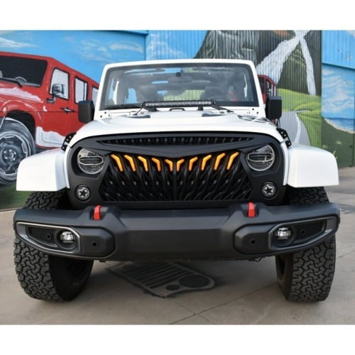 4X4WAVERS Owl Face Series III Grille with bright LED - Jeep Wrangler JK/JKU 2007-2018