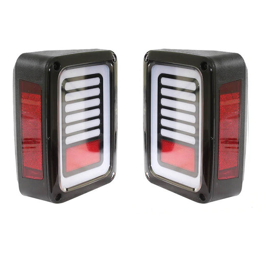 4X4WAVERS LED Tail Lights - Sharp Lines Series - Jeep Wrangler JK/JKU 2007-2018 - 4X4 WAVERS
