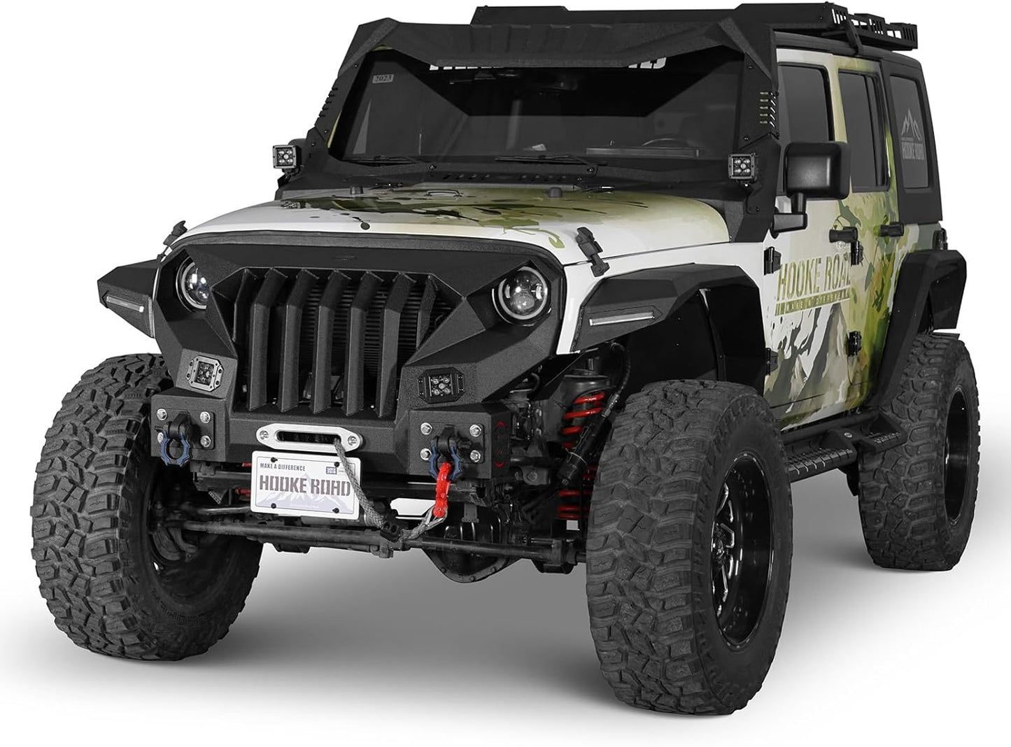 Grille/pare-chocs avant en métal court Metal Face Grumper 4X4WAVERS - Jeep Wrangler JK/JKU 2007-2018