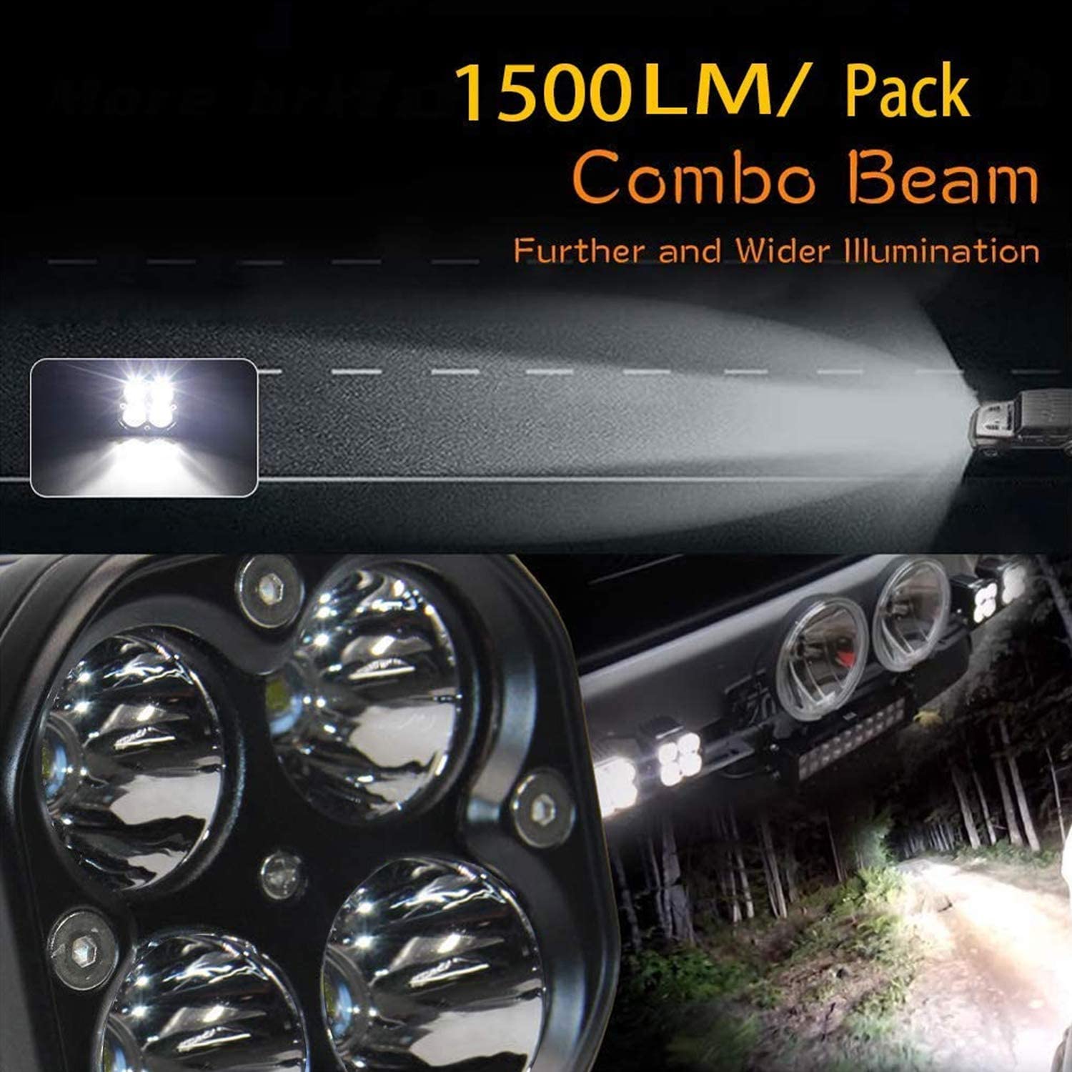 4X4WAVERS 3 Inch 40W LED Driving Fog/Spot/Work Waterproof Offroad Lights - Universal - 4X4 WAVERS