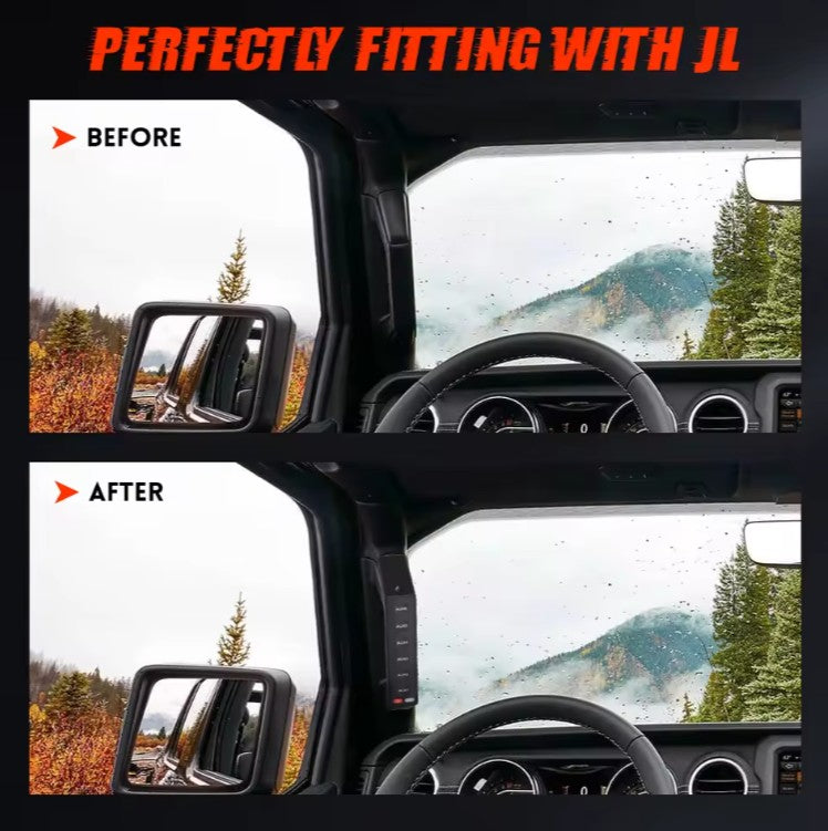 4X4Wavers Grab Handle 6 Gang Switch Panel - Jeep Wrangler JL/JLU/4XE/JT 2018+ - 4X4 WAVERS