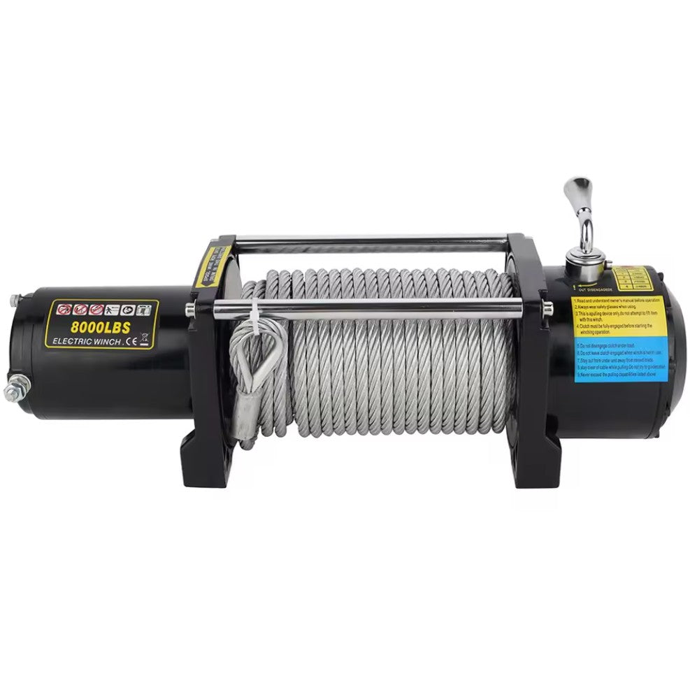 4X4Wavers Heavy Duty 8,000 lbs 12V Electric Offroad Winch with wireless remote - Steel rope