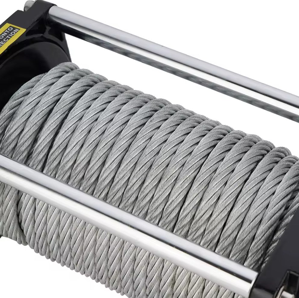 4X4Wavers Heavy Duty 8,000 lbs 12V Electric Offroad Winch with wireless remote - Steel rope - 4X4 WAVERS