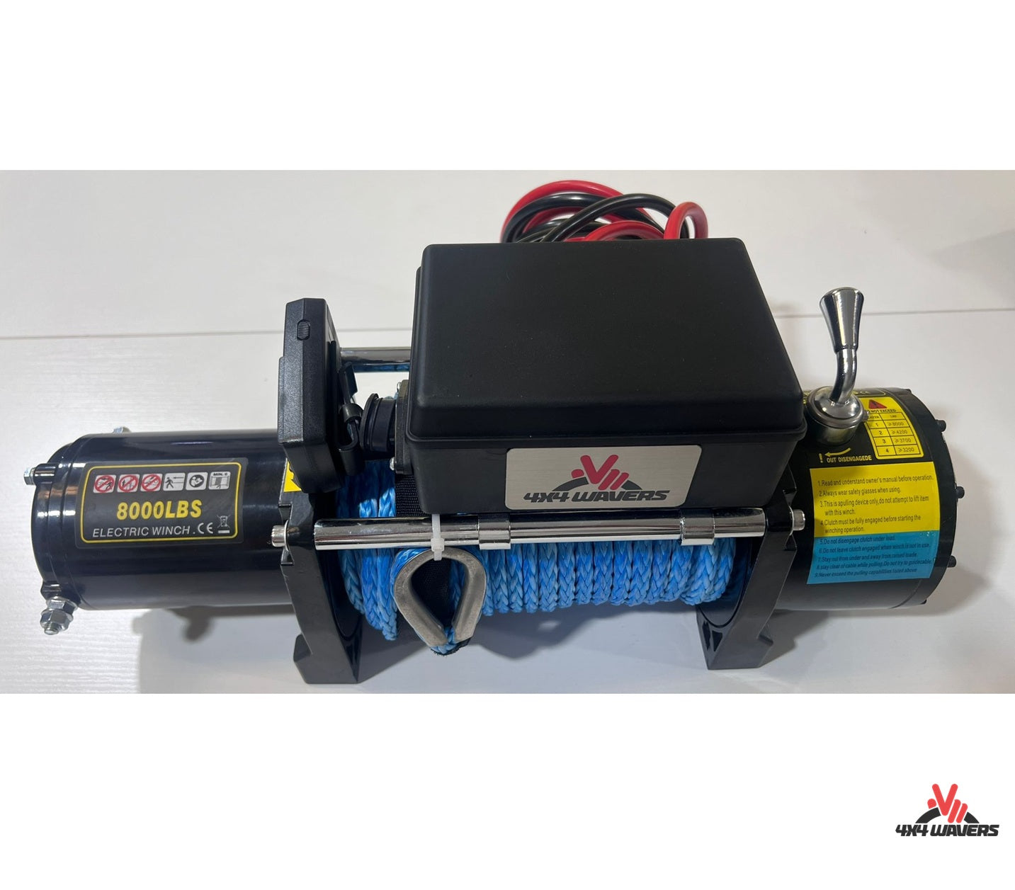4X4Wavers Heavy Duty 8,000 lbs 12V Electric Offroad Winch with wireless remote - Synthetic rope