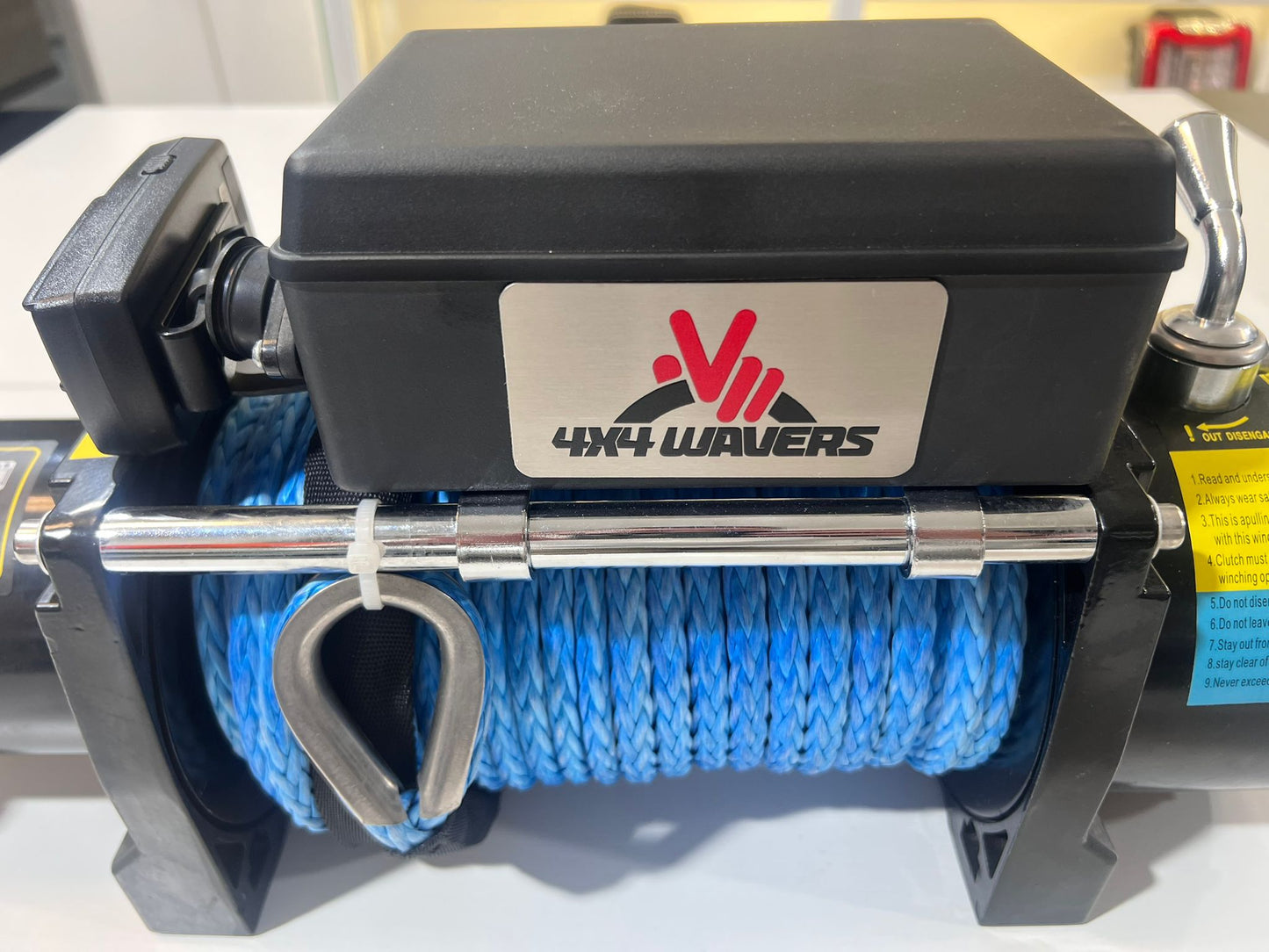4X4Wavers Heavy Duty 8,000 lbs 12V Electric Offroad Winch with wireless remote - Synthetic rope