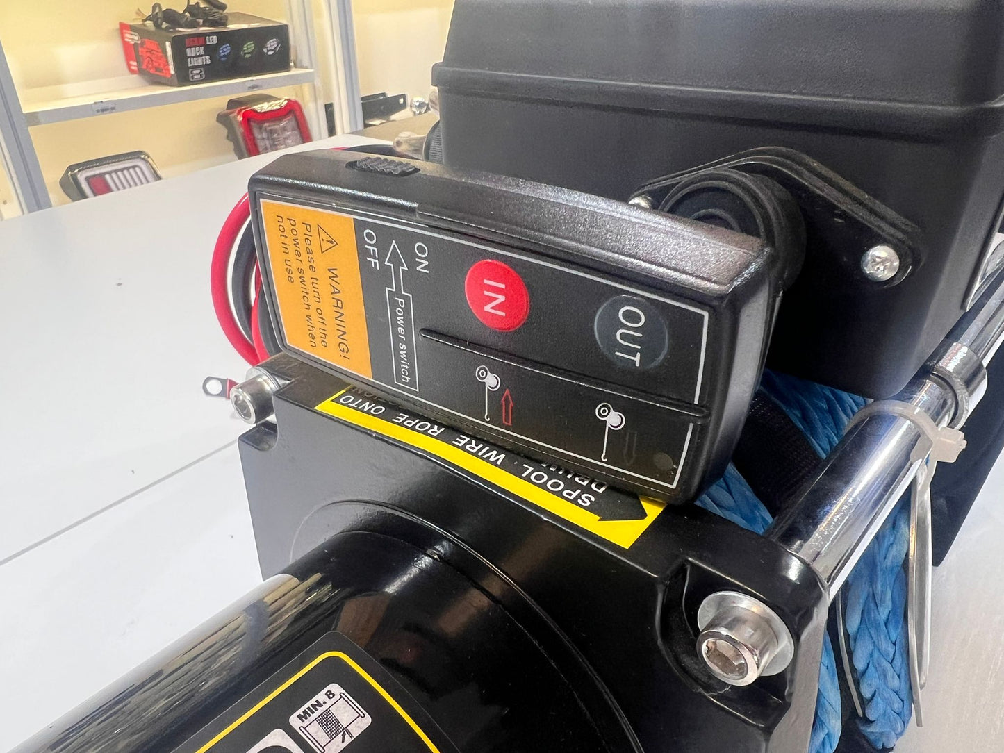 4X4Wavers Heavy Duty 8,000 lbs 12V Electric Offroad Winch with wireless remote - Synthetic rope