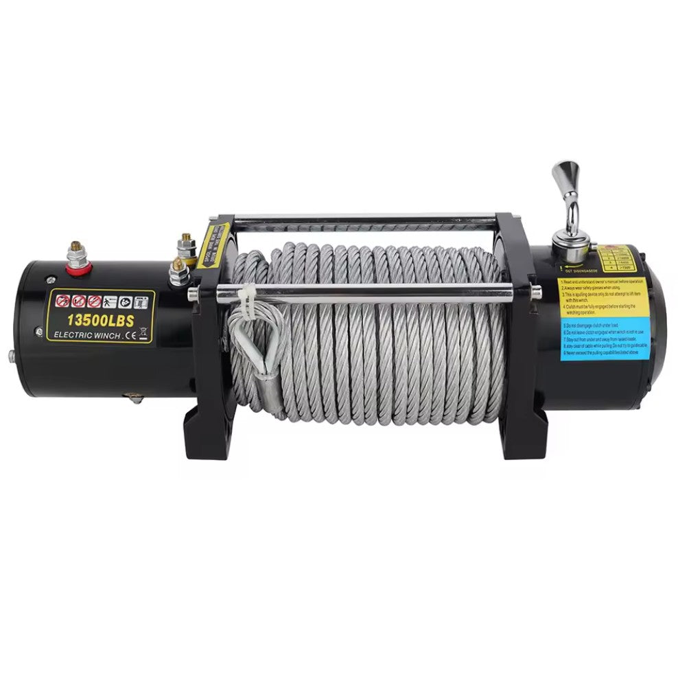 4X4Wavers Heavy Duty 13,500 lbs 12V Electric Offroad Winch with wireless remote - Steel rope