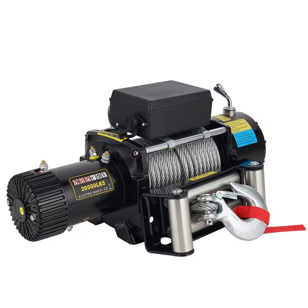 4X4Wavers Heavy Duty 20,000 lbs 12V Electric Offroad Winch with wireless remote - Steel rope