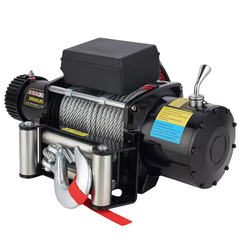 4X4Wavers Heavy Duty 20,000 lbs 12V Electric Offroad Winch with wireless remote - Steel rope