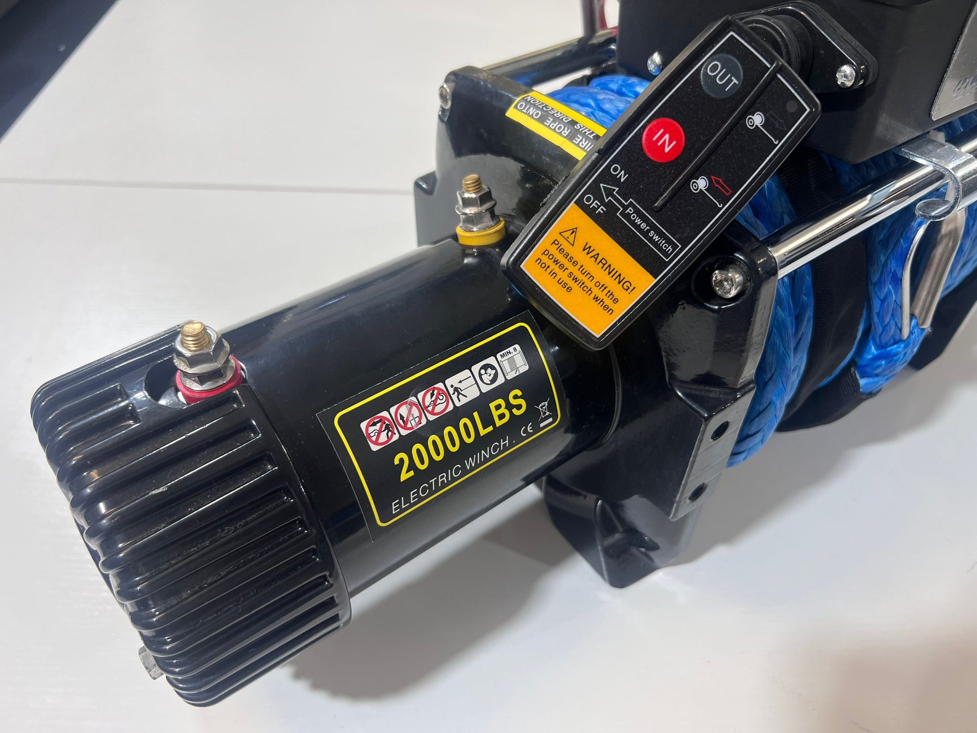 4X4Wavers Heavy Duty 20,000 lbs 12V Electric Offroad Winch with wireless remote - Synthetic rope - 4X4 WAVERS