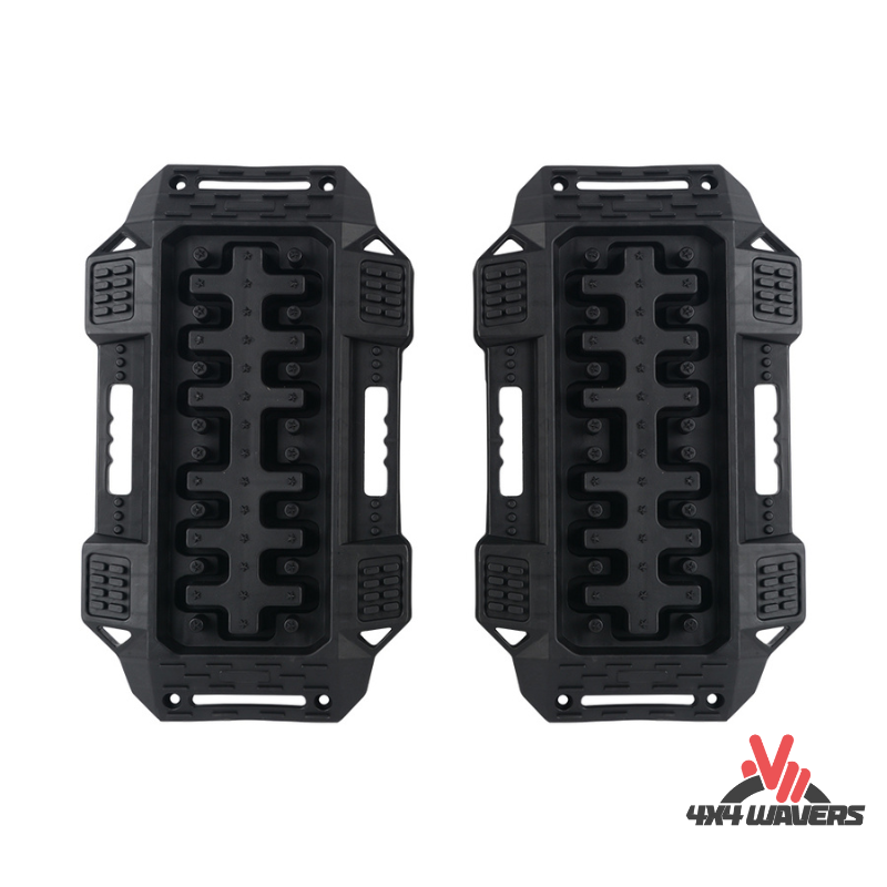 4x4wavers Tailgate Equipment Integrated Set - Rear Integrated Kit with 2 Gas Cans Tanks and 2 Traction Boards & a Shovel - All-Terrain Offroads Style - 4X4 WAVERS