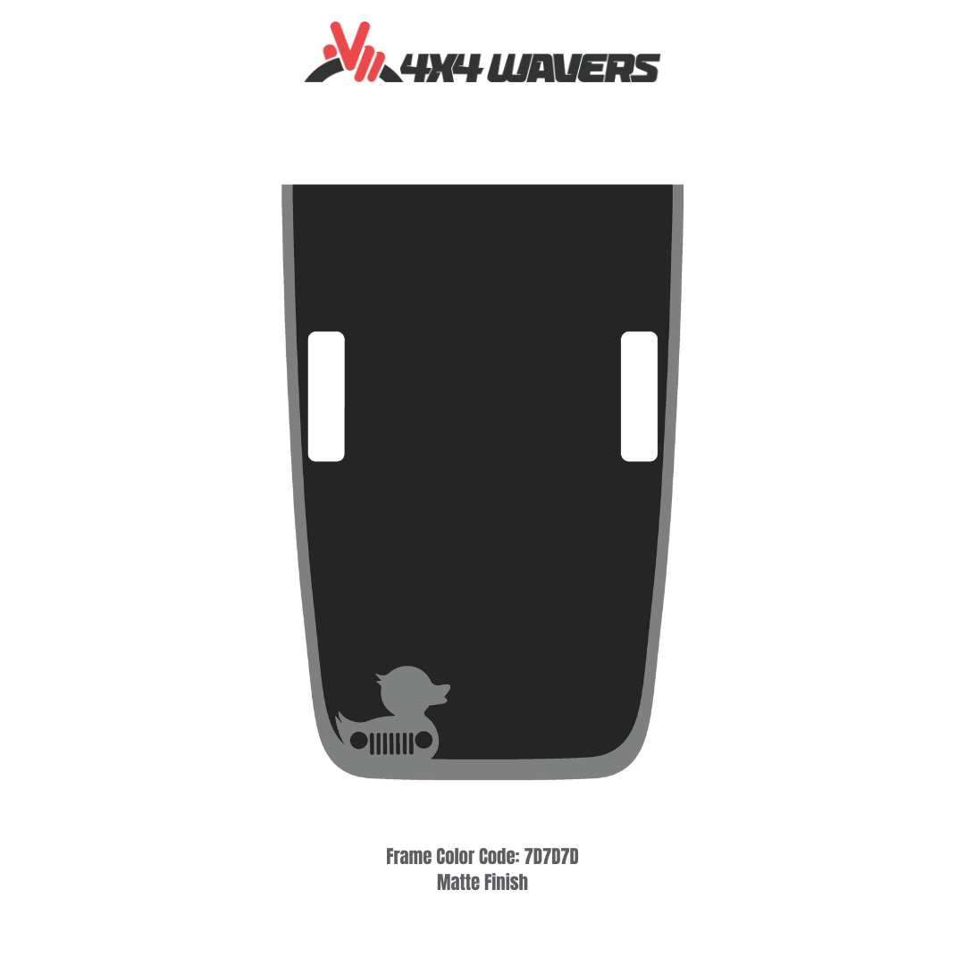Kit d'autocollants 4x4wavers DUCK pour capot JL Rubicon – Autocollants en vinyle pour modèles Jeep Wrangler – Fabriqué au Canada