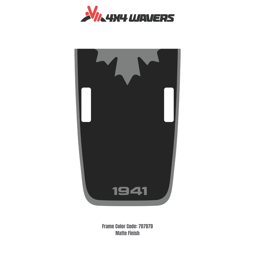 4x4wavers CANADA 1941 Decal Sticker Kit for JL Rubicon Hood β Vinyl Car Decals for Jeep Wrangler Models β Made in Canada - 4X4 WAVERS