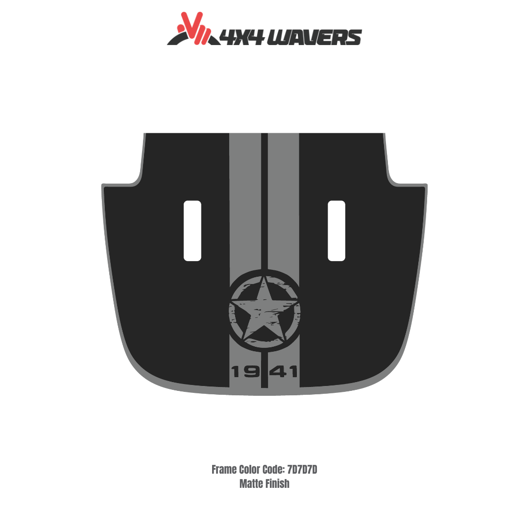 Kit d'autocollants STAR STRIPE 4x4wavers pour capot JL SAHARA – Autocollants en vinyle pour Jeep Wrangler – Fabriqué au Canada