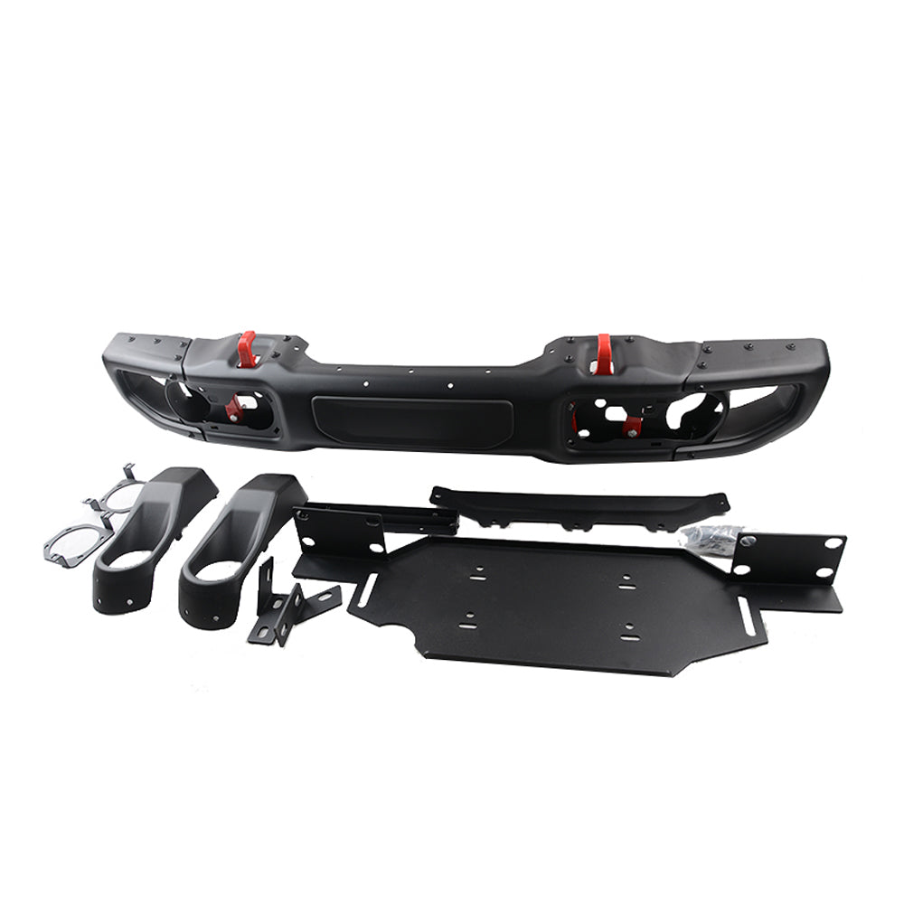 4x4wavers Front Bumper - 10th Anniversary Style without Sensor Holes - for Jeep Wrangler JL/JLU/4XE/JT-Gladiator 2018-2024 (fits 4 Doors & 2 Doors) - 4X4 WAVERS