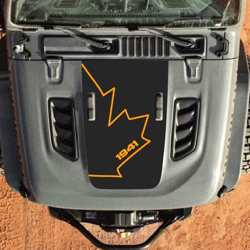 Hood Decal for Jeep Wrangler JL JLU Gladiator JT Rubicon Hood 2018+ Style #41