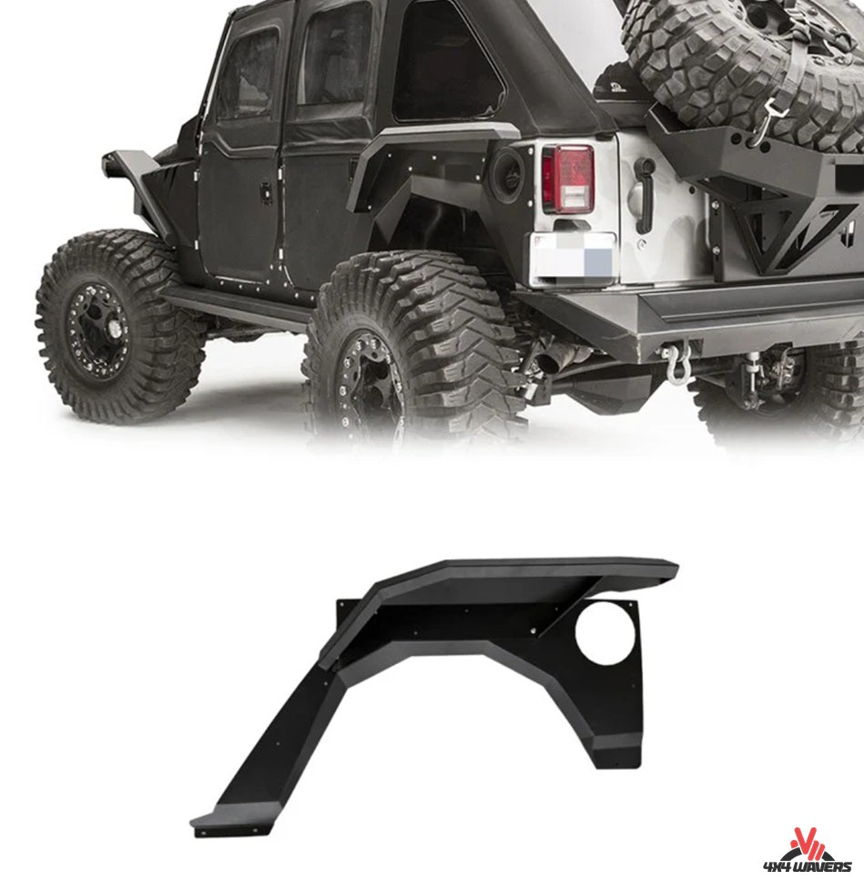 4X4WAVERS Kit d'ailes en métal avant et arrière - Style grimpeur - Jeep Wrangler JL/JLU/4XE 2018+