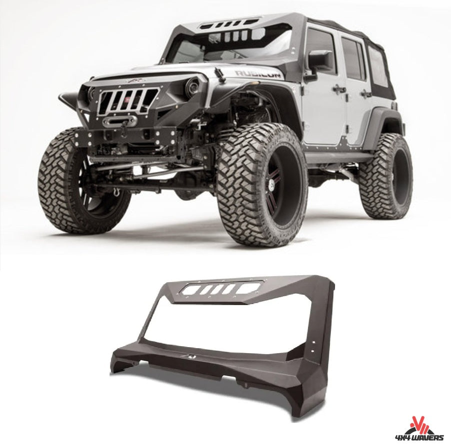 4X4WAVERS Windshield Metal Frame - Vicowl Visor Cowl Armor - Jeep Wrangler JL/JLU/Gladiator-JT 2018+