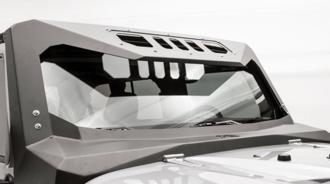 4X4WAVERS Windshield Metal Frame - Vicowl Visor Cowl Armor - Jeep Wrangler JL/JLU/Gladiator-JT 2018+