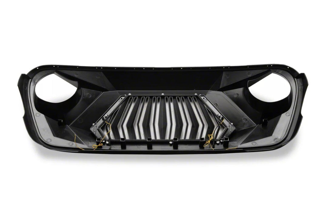 4X4WAVERS Mustache Series II Grille with bright LED - Jeep Wrangler JL/JLU/4XE/Gladiator-JT 2018+